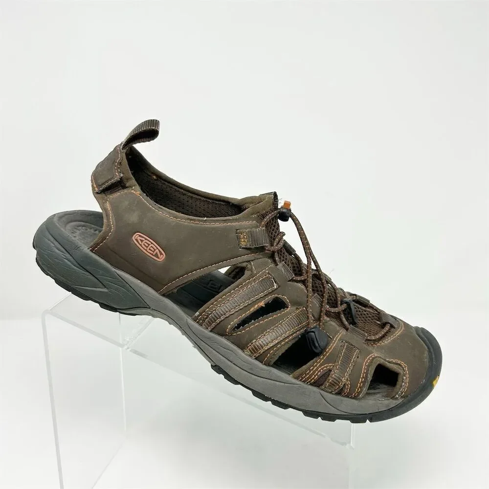 KEEN Men's Targhee III Hiking Sandals Brown Leather Slingback Size 11.5 Slip-On